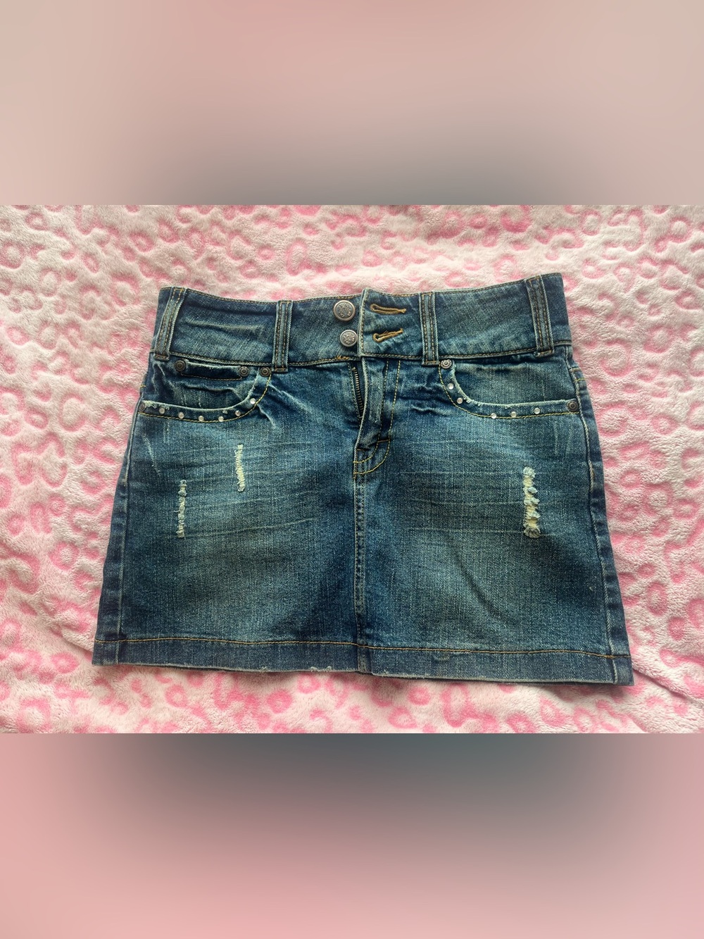 2000s Denim Mini Skirt 💙🩵💛 size XS - Small